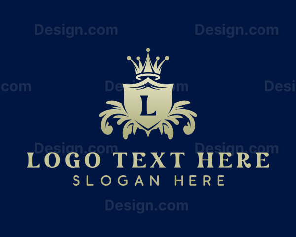 Decorative Shield Crown Logo