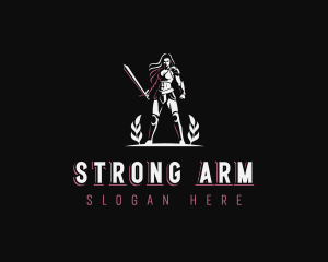 Strong Warrior Woman logo design