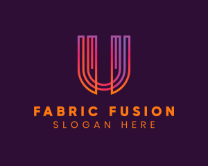 Gradient Modern Letter U logo design