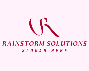 Elegant Feminine Letter R logo design