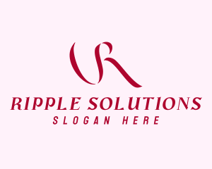 Elegant Feminine Letter R logo design