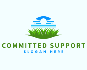 Sky Grass Lawn Care logo design