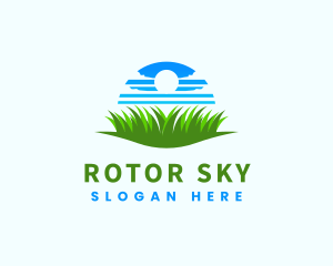 Sky Grass Lawn Care logo design