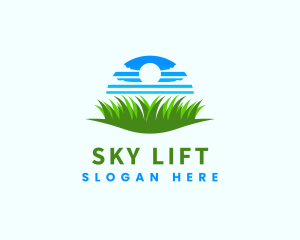 Sky Grass Lawn Care logo design