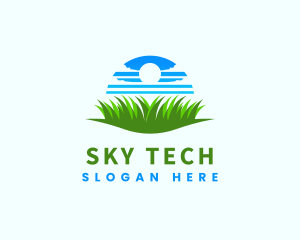 Sky Grass Lawn Care logo design