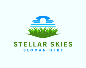 Sky Grass Lawn Care logo design