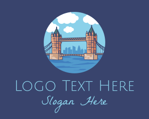 Tower - London Tower Bridge Landmark logo design