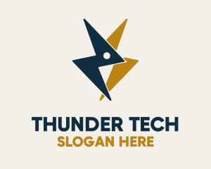 Electric Thunder Scissors logo design