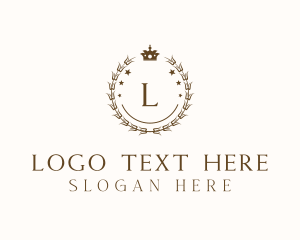 Elegant Crown Wreath logo