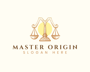 Legal Justice Letter M logo design