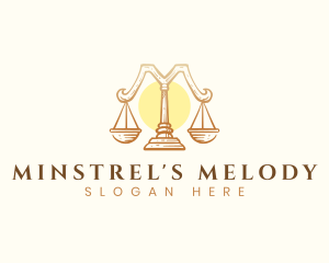 Legal Justice Letter M logo design