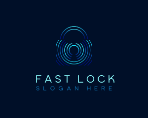 Lock Padlock Security logo design