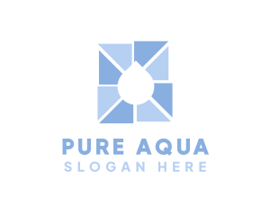 Pure Water Droplet logo design