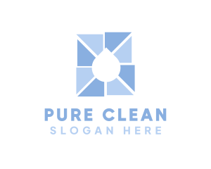 Pure Water Droplet logo design