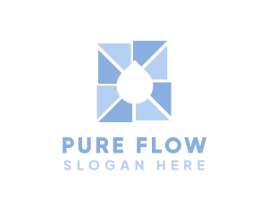 Pure Water Droplet logo design