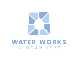 Pure Water Droplet logo design