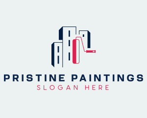 Building Paint Roller logo design