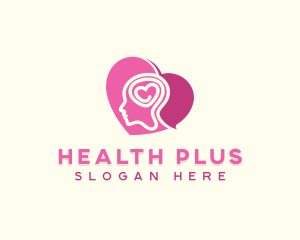 Mental Wellness Psychology Heart logo design