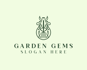 Rake Gardening Plant logo