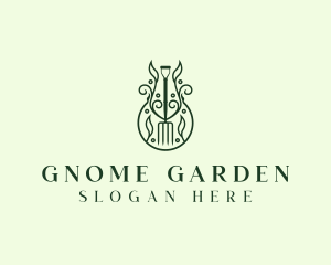 Rake Gardening Plant logo design