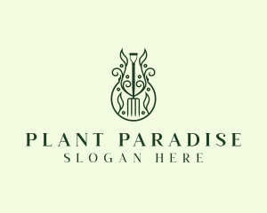 Rake Gardening Plant logo design