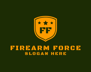 Army Military Shield Star logo design