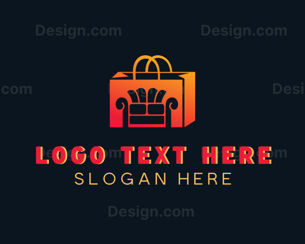 Sofa Furniture Shopping Logo