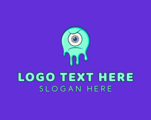 Eyeball Slime Monster  Logo