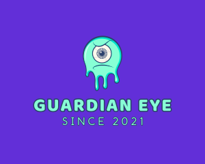 Eyeball Slime Monster  logo design