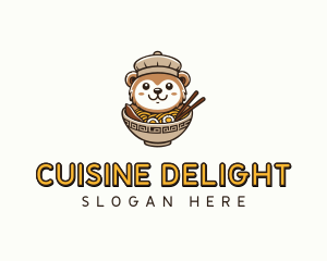 Bear Asian Noodles logo design