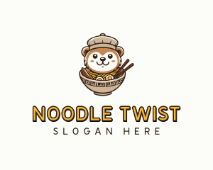 Bear Asian Noodles logo design