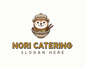 Bear Asian Noodles logo design