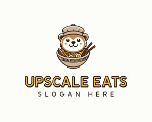 Bear Asian Noodles logo design