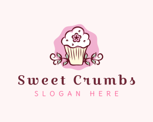 Flower Muffin Cupcake logo