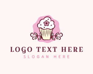 Flower Muffin Cupcake logo