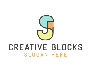 Modern Creative Shapes Letter S logo design