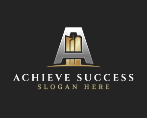 Luxury Building Letter A logo design