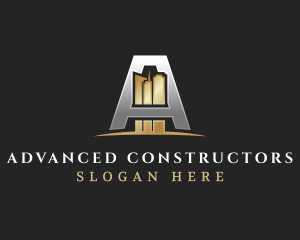 Luxury Building Letter A logo design