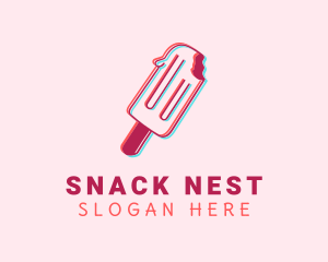 Cold Popsicle Anaglyph logo design