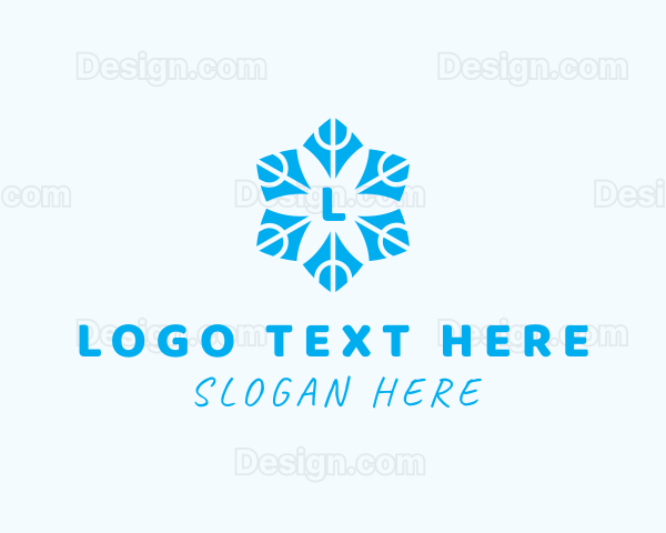 Winter Snowflake Decoration Logo