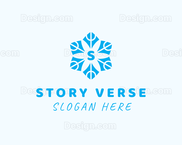 Winter Snowflake Decoration Logo