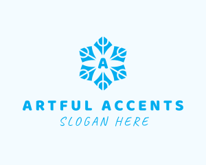 Winter Snowflake Decoration logo design