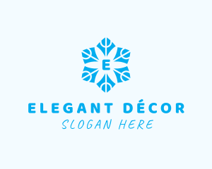 Winter Snowflake Decoration logo design