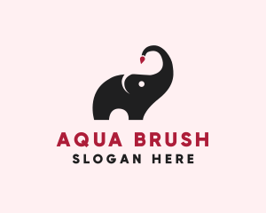 Animal Elephant Painter  logo design