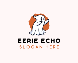 Cute Cartoon Ghost logo design