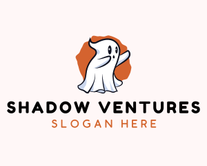 Cute Cartoon Ghost logo design