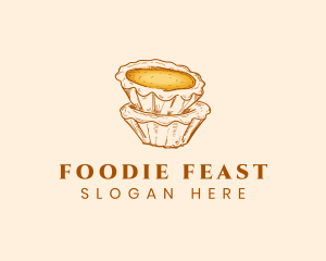 Dessert Egg Tart logo design