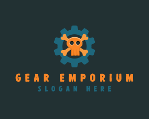 Cog Gear Skull logo