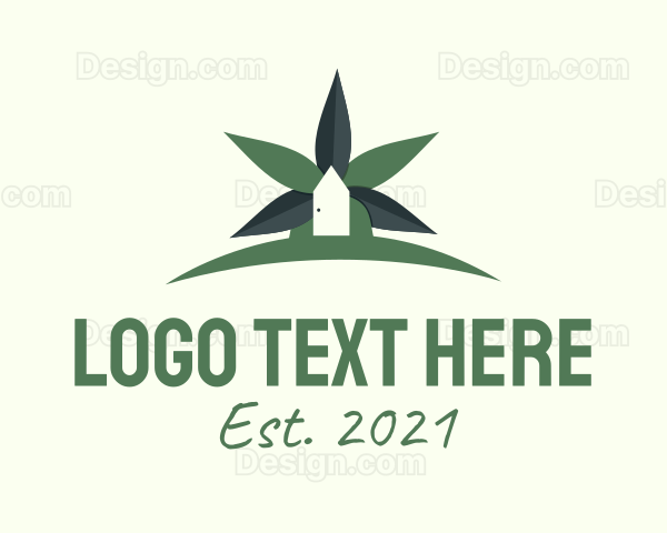 Green Cannabis House Logo