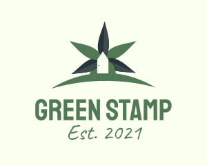 Green Cannabis House  logo design